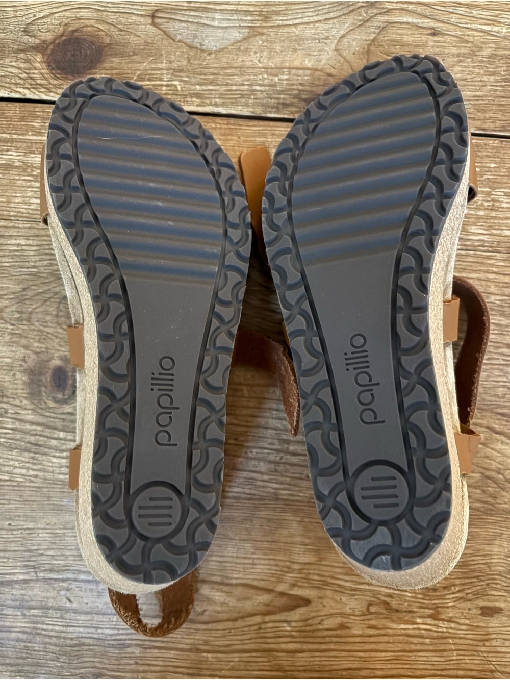 Papillio Sybil Tan Leather Crisscross Sandals - Picture 5 of 7